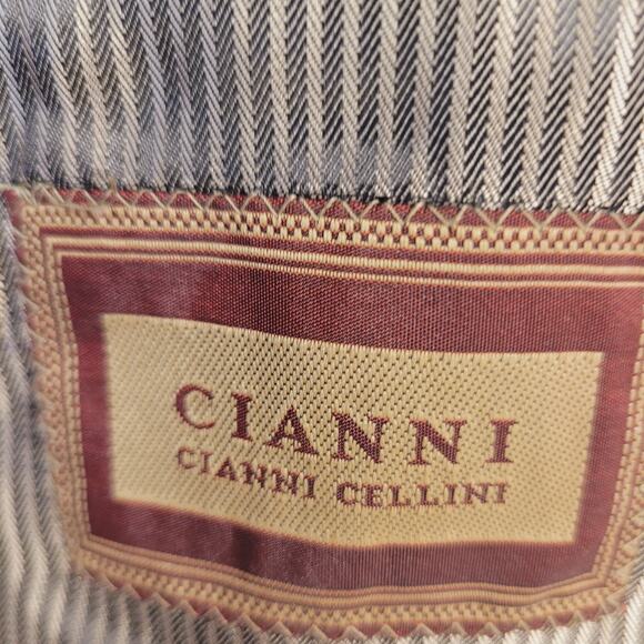 Cianni Cellini Corduroy Blazer Jacket 46R Brown Elbow Patch Lined Preppy Classic - Picture 8 of 16
